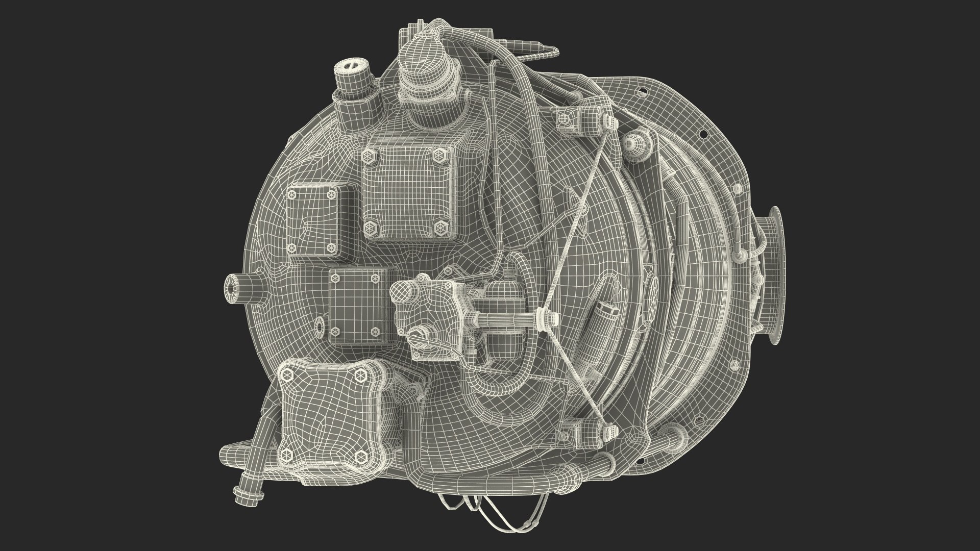 3D Aircraft Engine Pratt and Whitney Canada PT6 - TurboSquid 2079632