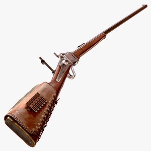 next-gen 1874 sharps rifle 3d model