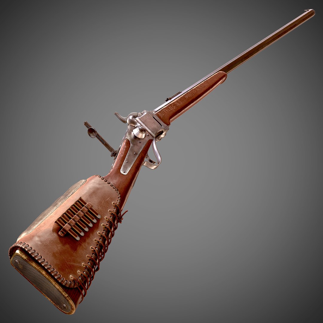 nextgen 1874 sharps rifle 3d model