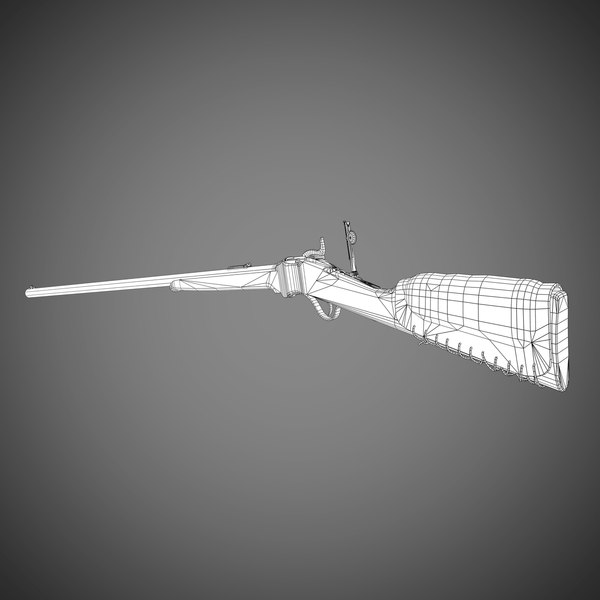 next-gen 1874 sharps rifle 3d model