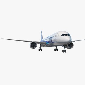 3D Boeing 787-9 Dreamliner ANA Livery Rigged for Cinema 4D model