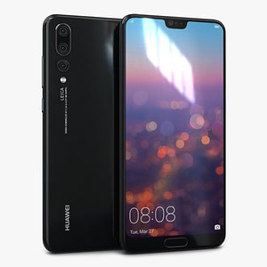 huawei p20 pro black 3D model