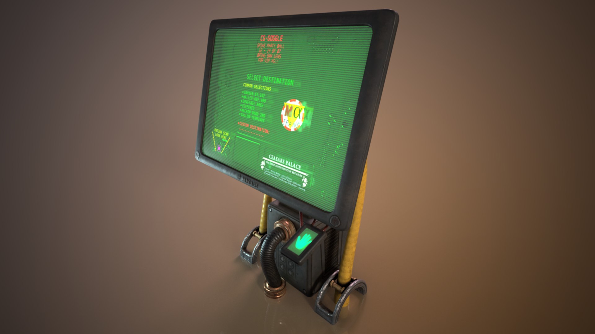 3D Sci-fi Cyberpunk Terminal Ordering - TurboSquid 1411235