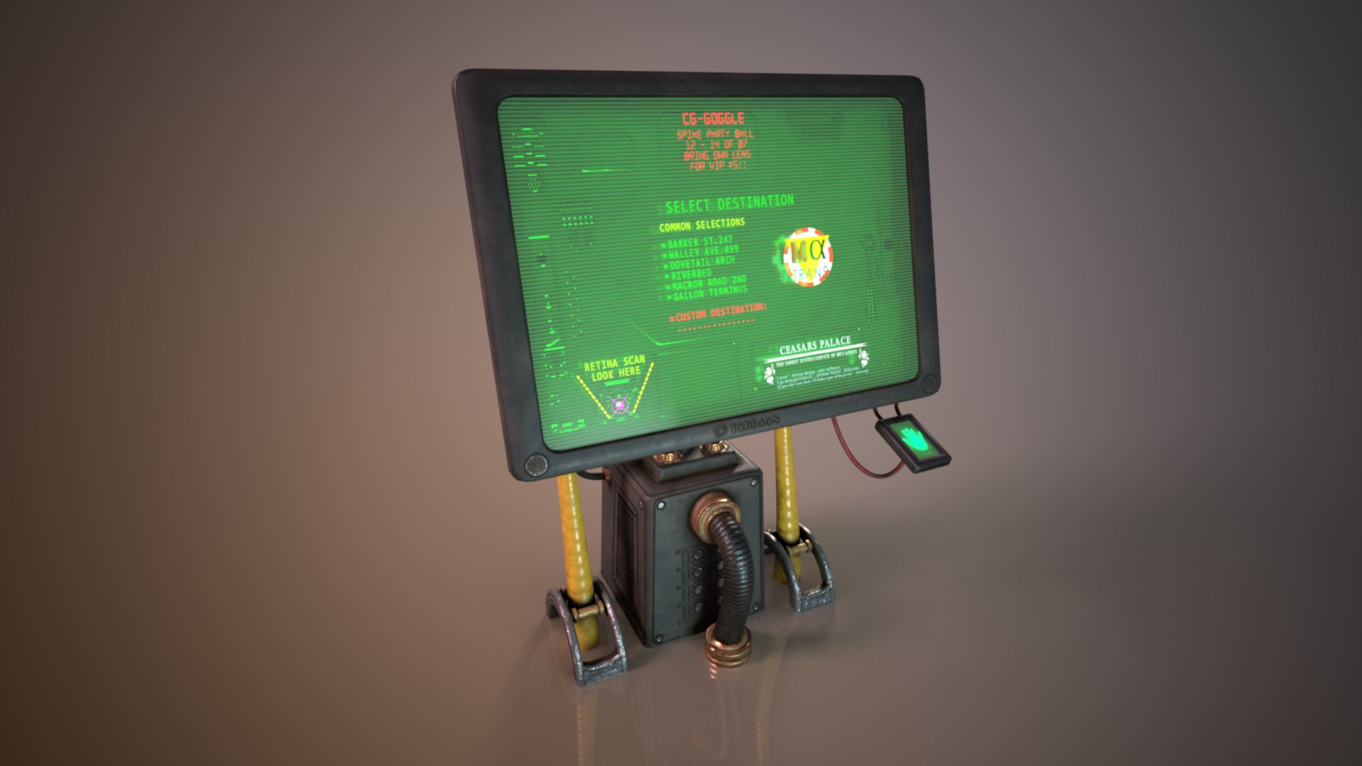 3D Sci-fi Cyberpunk Terminal Ordering - TurboSquid 1411235