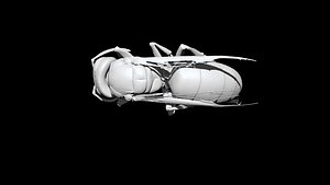 3D Wasp 3D CT scan model decimate 80 percent