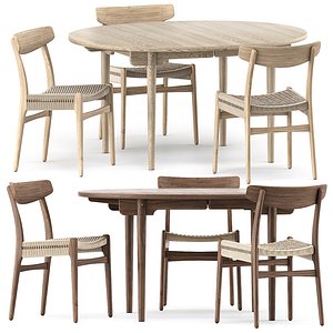 CH337 DINING TABLE and CH23 CHAIR model