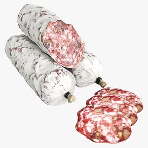 Dried sausage with walnuts whole and slices