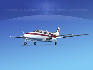 3d model beechcraft airliner turboprop