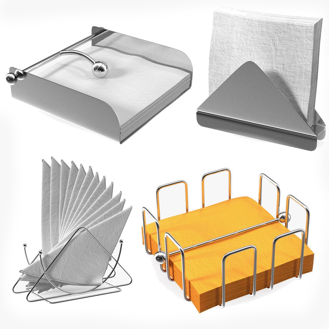 3D Napkin Holders Collection https://p.turbosquid.com/ts-thumb/QE/suWTbL/FV/napkin_holders_collection_000/jpg/1769173102/1920x1080/fit_q87/f79da59f1a8f4f4534bb13e7305e7102467f3e82/napkin_holders_collection_000.jpg