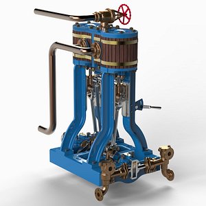 x launch engine steam 3d model