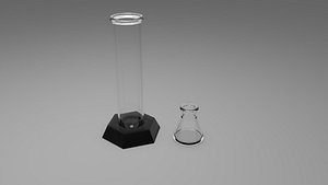 science lab flask 3D