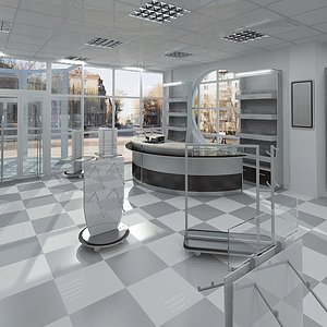 3d model clothes shop interior