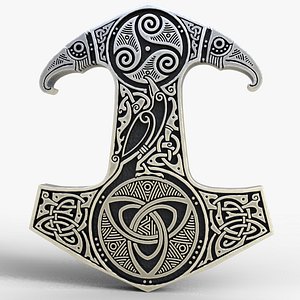 3D mjolnir pendant
