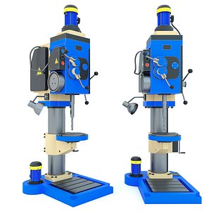 3D model 2N125 Drill vertical press - Industrial machine tool