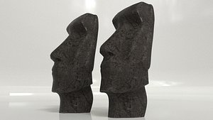 3D moai statue