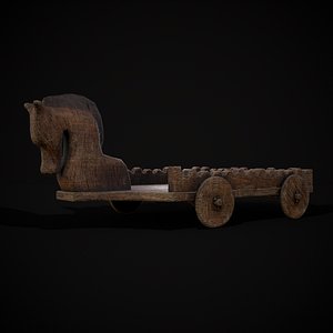 Medieval Horse Toy Wagon