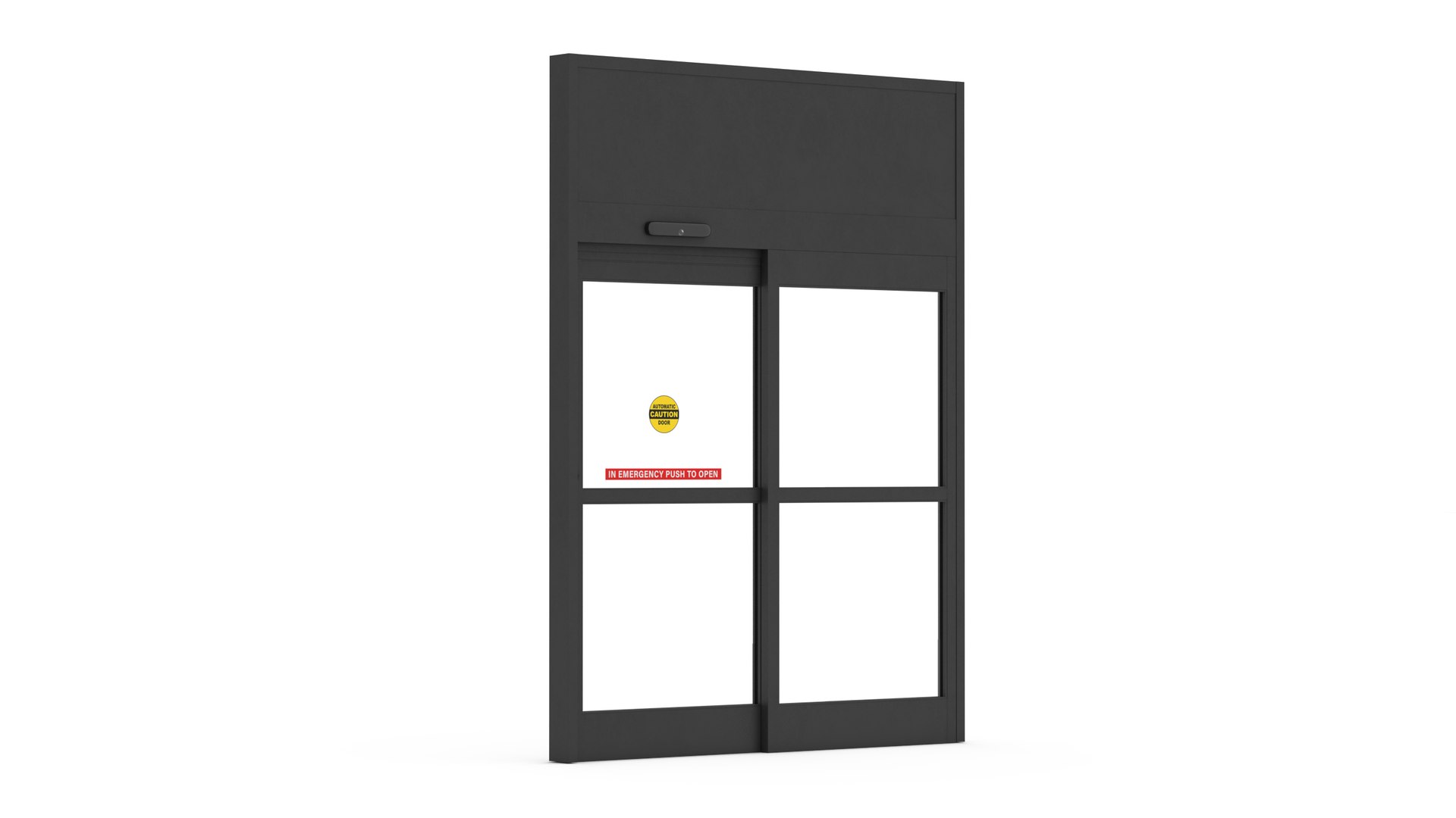 Automatic Sliding Door Entrance System 3D model preview
