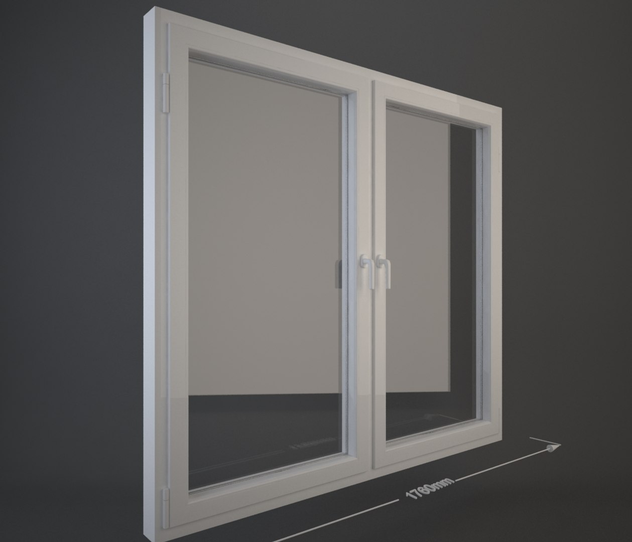 Plastic Double Window 3ds