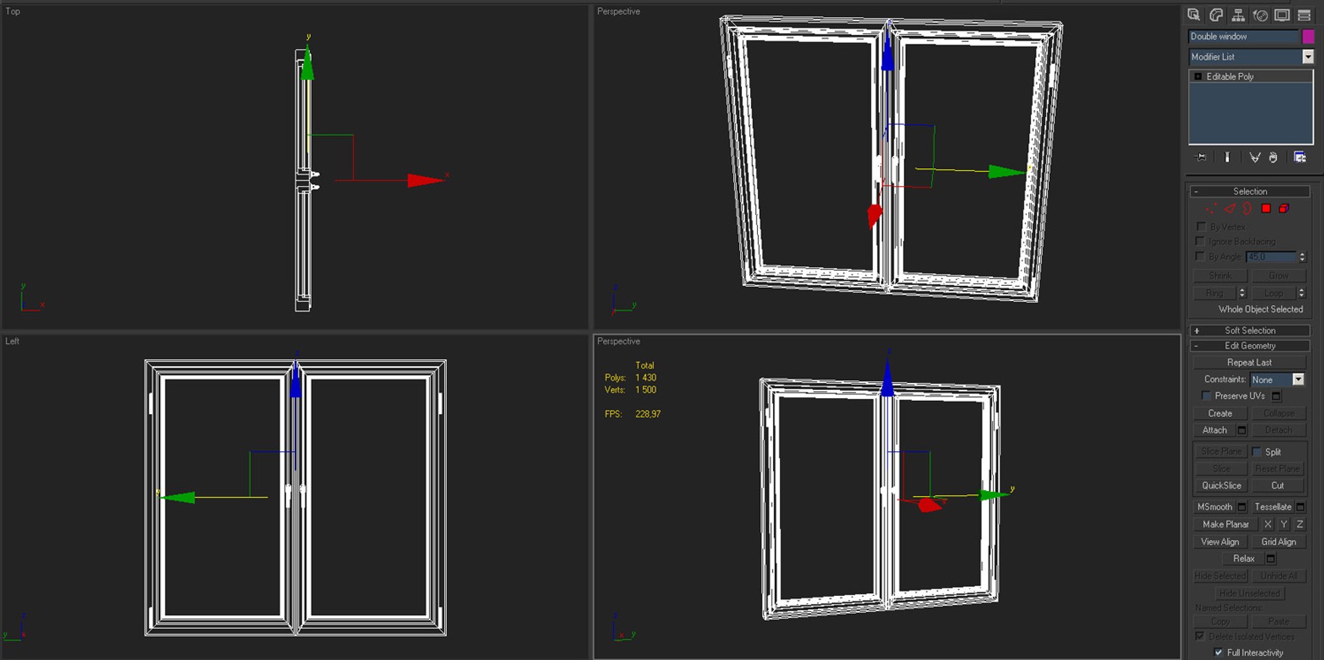 Plastic Double Window 3ds