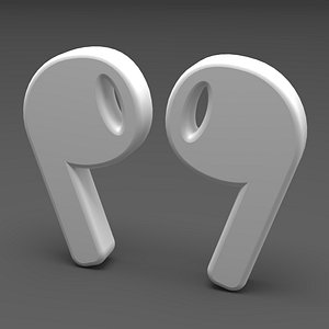 Earbuds Symbol 3D