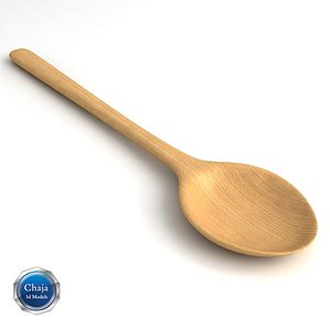 wooden spoon 3d model