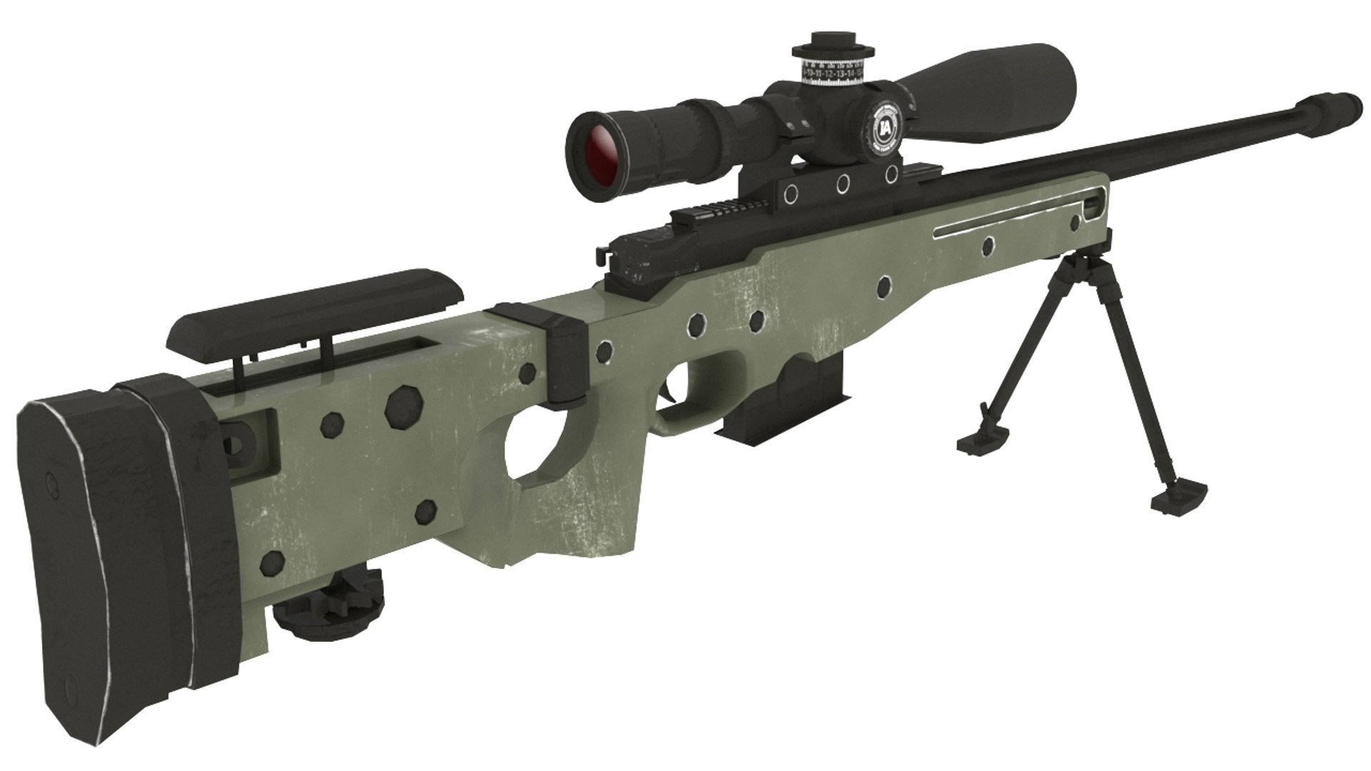 3D Accuracy International Awm Sniper Rifle - TurboSquid 1151188