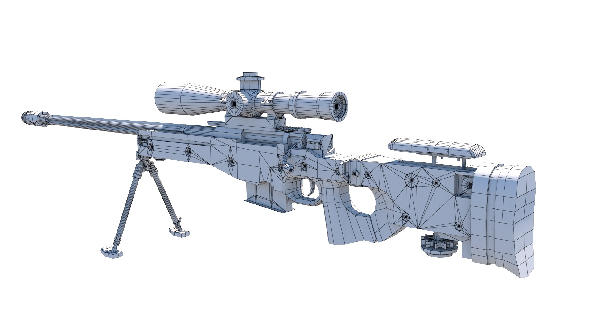 3D Accuracy International Awm Sniper Rifle - TurboSquid 1151188