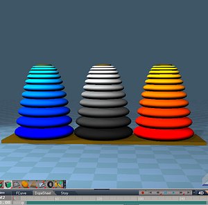 tower hanoi 3d x