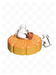 Mid-Autumn moon cake 3D model