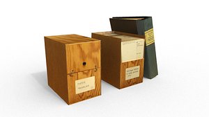 archive wood box binder 3d 3ds