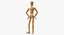 3D wooden dummy toy standing