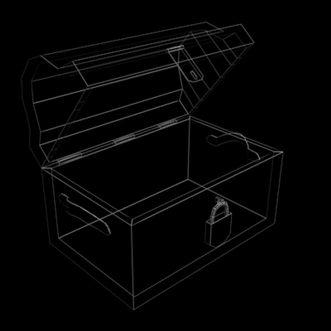 3d model pirate chest