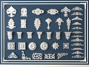 Classic European Architectural Relief Carvings and Mouldings