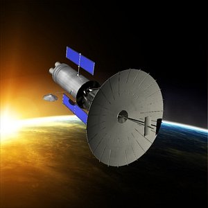 3d space satellite