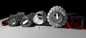 space ship corridor model