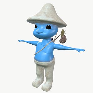 SMURF CAT LOW-POLY PBR 3D MODEL Low-poly 3D model