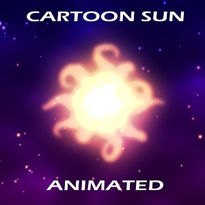 cartoon sun 3D model