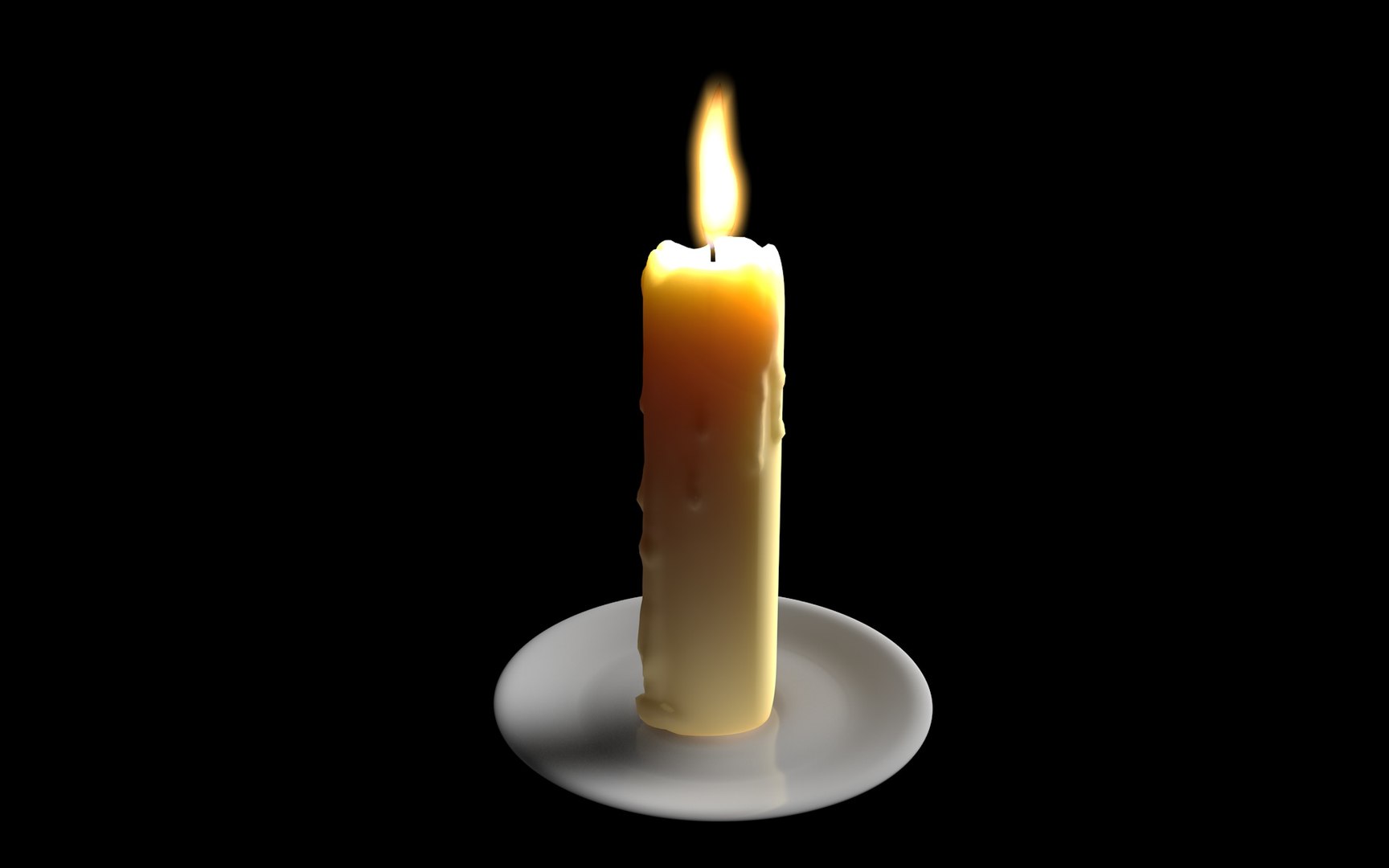 3D candle model TurboSquid 1666092