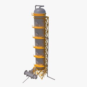 Refinery Distillation Column 3D