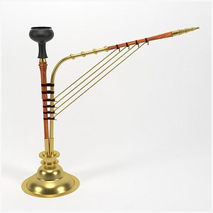 Indian Hookah 3D model model