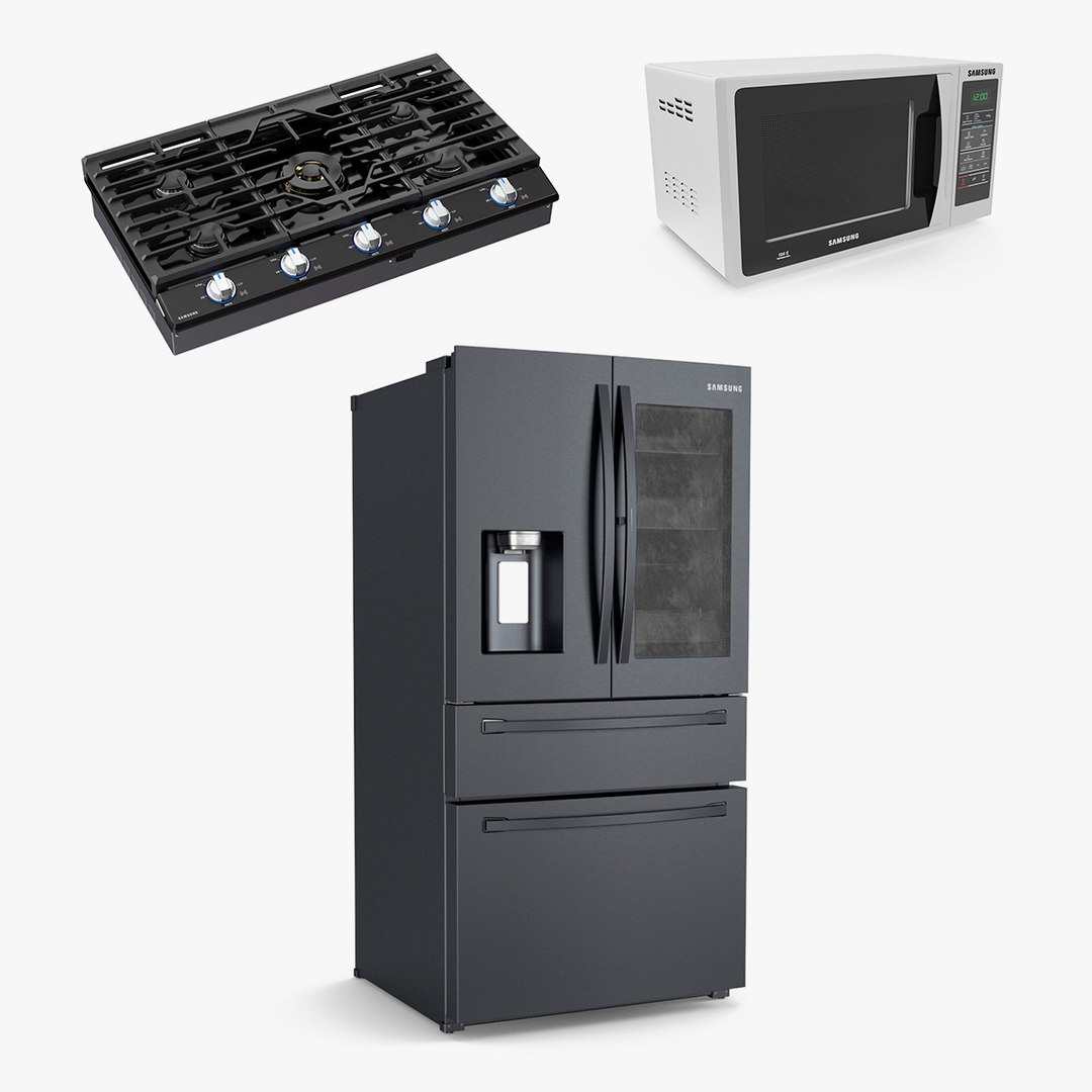 Samsung Kitchen Appliances Collection 3D model preview