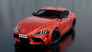 Toyota Supra GR 2021 - High Poly Realistic - Interior  Detailed Exterior 3D model