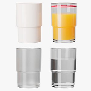 Stack Glass Cup Set 3D model