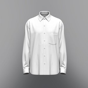 3D Mens Loose Shirt 3d Model