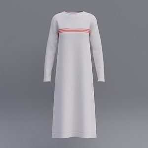 female shirt dress 3D model