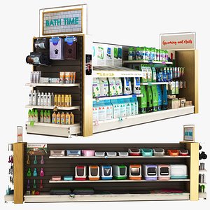 Pet Shop - Bath Litter And Care Equipments 3D model