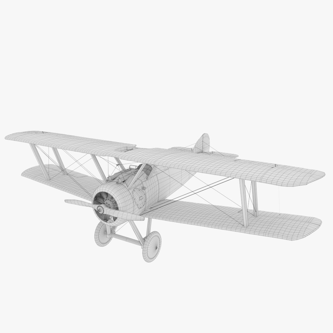 3d sopwith camel biplane fighter