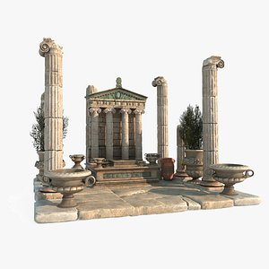 Mysterious Altar in Ancient Greek Architecture 3D model