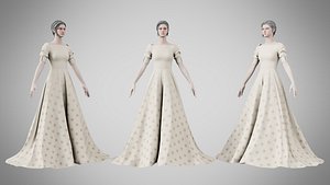 3D Dress 50 Citrine White model