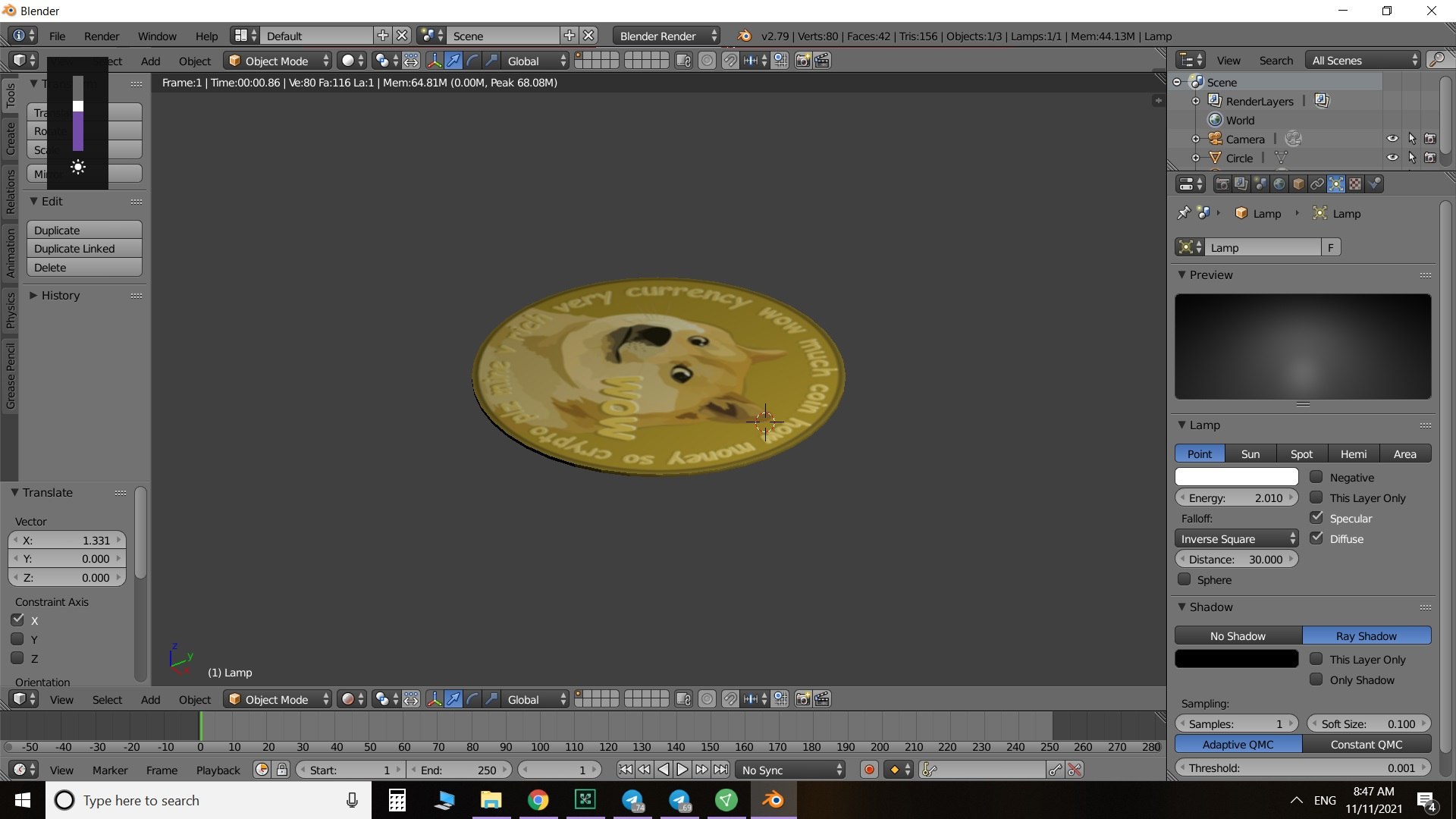 Dogecoin Logo 3D Model - TurboSquid 1813298